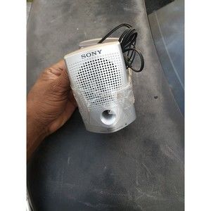 Sony Walkman SRS-P7 Stereo Speaker System Portable Wired Silver Small Tested